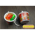 Wholesale Creative Simulation Cup Noodle Plastic Keychain Handwork Instant Noodle Keychain